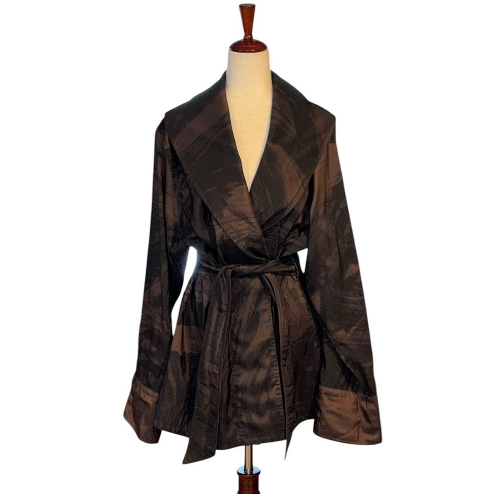 Mycra Pac Donatella womans reversible‎ raincoat jacket Size 2 M/L USA